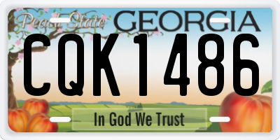 GA license plate CQK1486