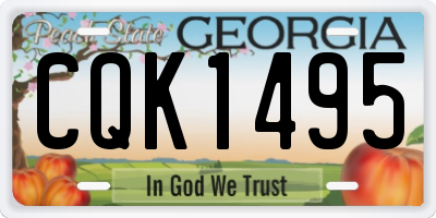 GA license plate CQK1495