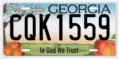 GA license plate CQK1559