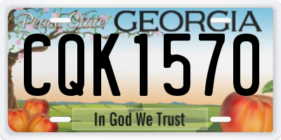 GA license plate CQK1570