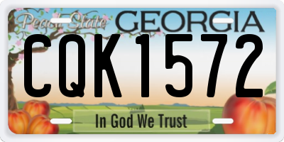 GA license plate CQK1572
