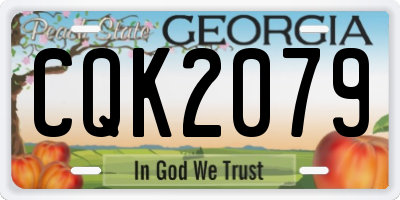 GA license plate CQK2079