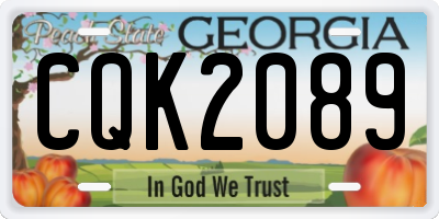 GA license plate CQK2089
