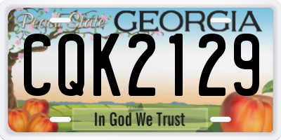 GA license plate CQK2129