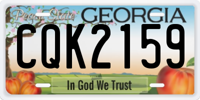 GA license plate CQK2159