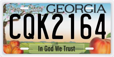 GA license plate CQK2164