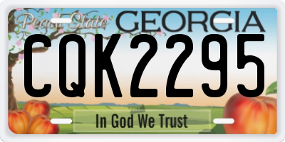 GA license plate CQK2295