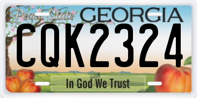 GA license plate CQK2324
