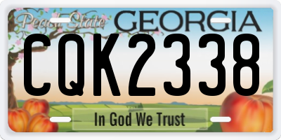 GA license plate CQK2338