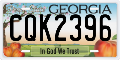 GA license plate CQK2396