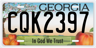 GA license plate CQK2397