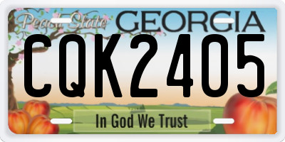 GA license plate CQK2405
