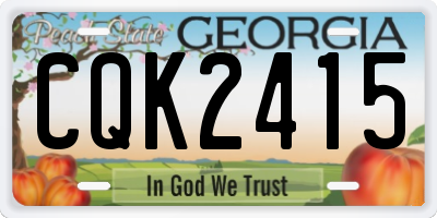 GA license plate CQK2415