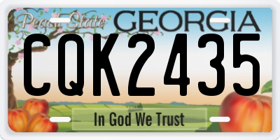 GA license plate CQK2435