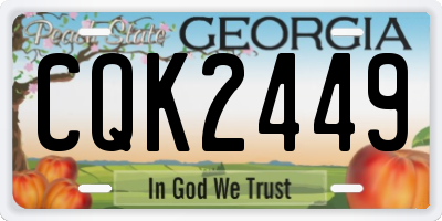 GA license plate CQK2449