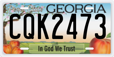 GA license plate CQK2473
