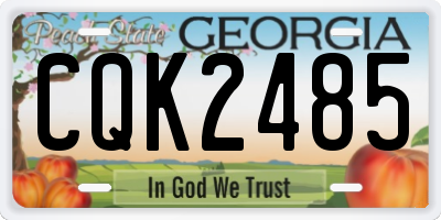 GA license plate CQK2485