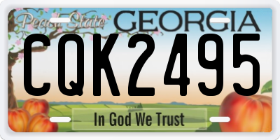 GA license plate CQK2495