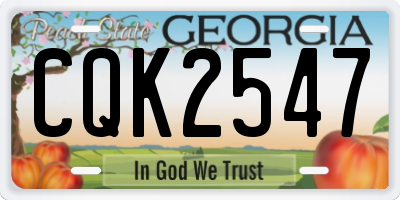 GA license plate CQK2547