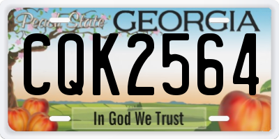 GA license plate CQK2564