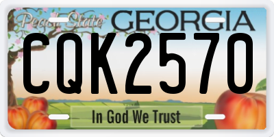 GA license plate CQK2570