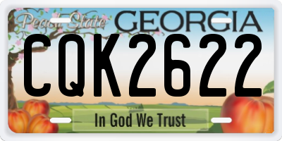 GA license plate CQK2622