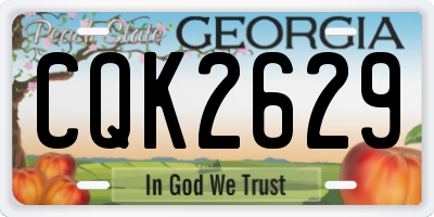 GA license plate CQK2629