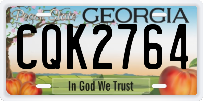 GA license plate CQK2764