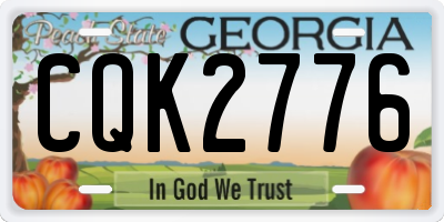 GA license plate CQK2776