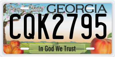 GA license plate CQK2795