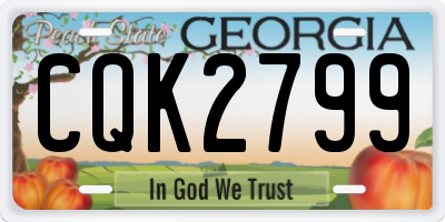 GA license plate CQK2799
