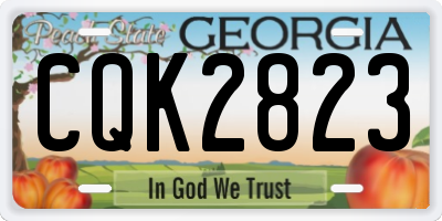 GA license plate CQK2823