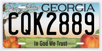 GA license plate CQK2889