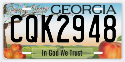 GA license plate CQK2948