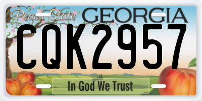 GA license plate CQK2957