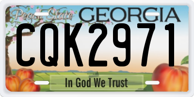 GA license plate CQK2971