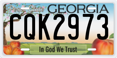 GA license plate CQK2973