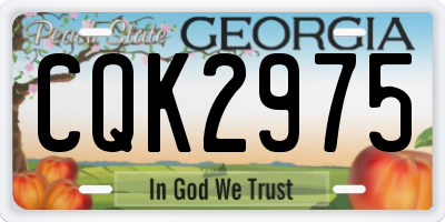 GA license plate CQK2975