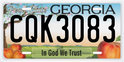GA license plate CQK3083