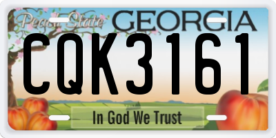 GA license plate CQK3161
