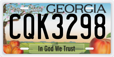 GA license plate CQK3298