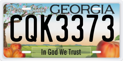 GA license plate CQK3373