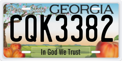 GA license plate CQK3382