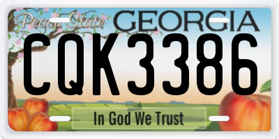GA license plate CQK3386