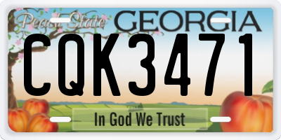 GA license plate CQK3471