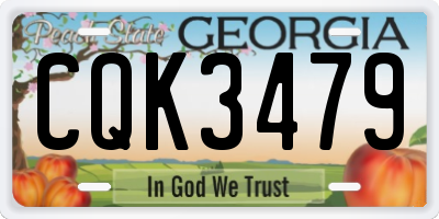 GA license plate CQK3479