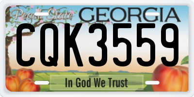 GA license plate CQK3559