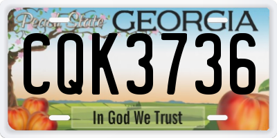 GA license plate CQK3736