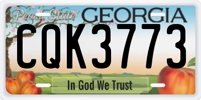 GA license plate CQK3773