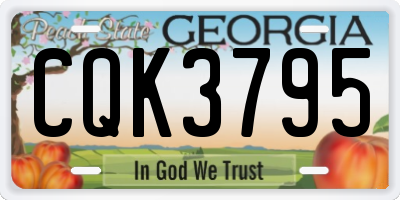 GA license plate CQK3795